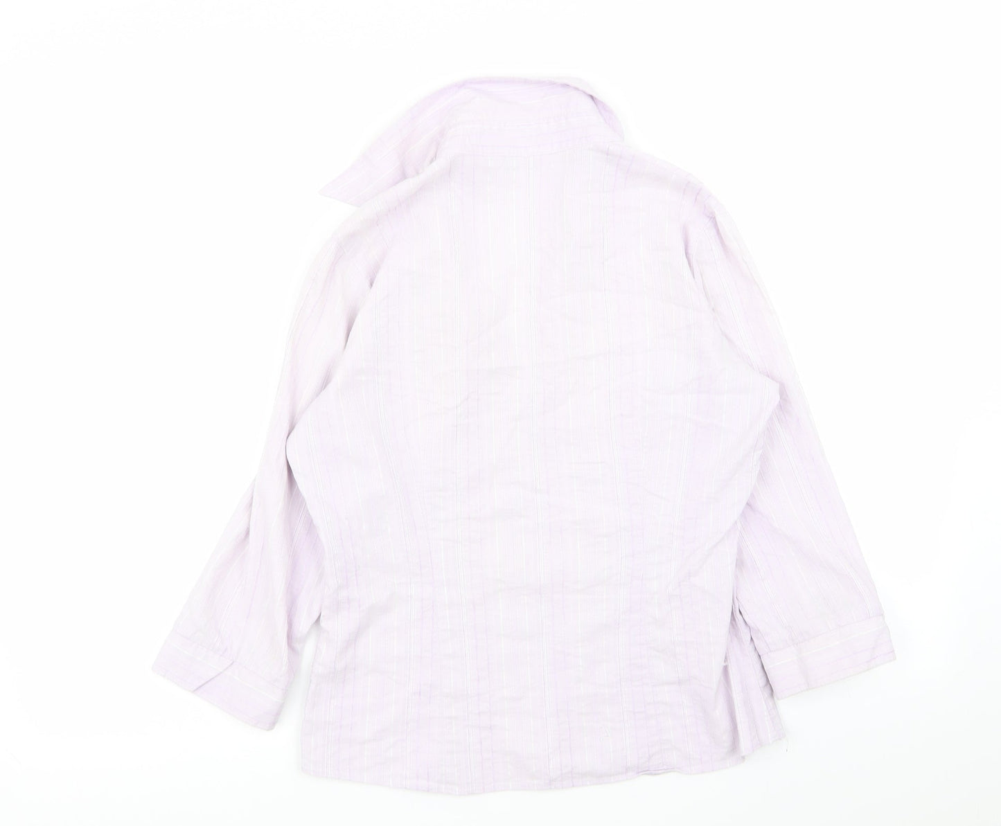 M&S Womens Purple Striped  Basic Blouse Size 10