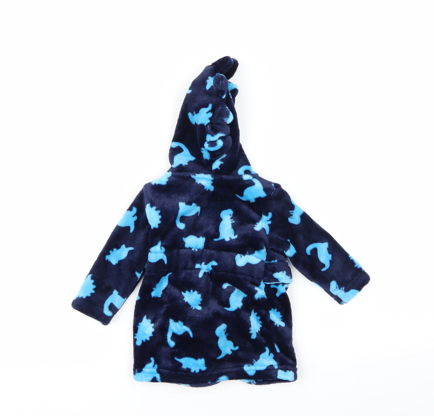 Asda George Boys Black Animal Print  Babydoll Robe Size 3-6 Months