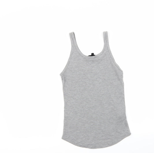 topshp Womens Grey   Basic Tank Size 8
