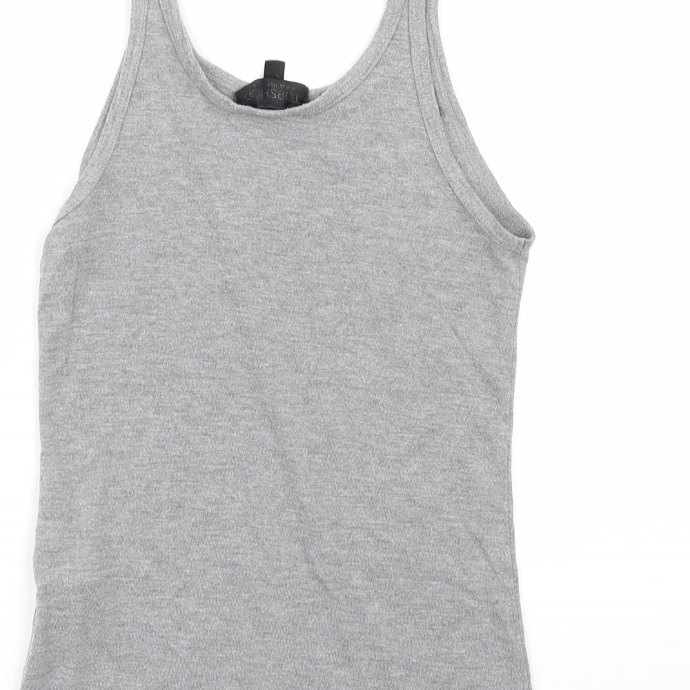 topshp Womens Grey   Basic Tank Size 8
