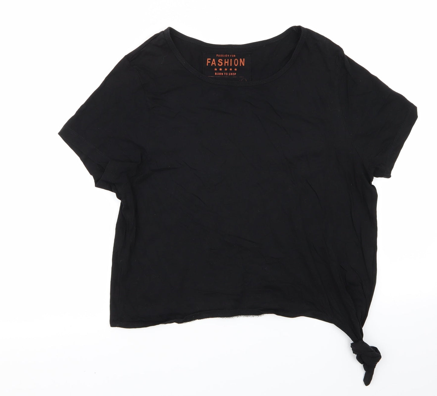 Fashion Womens Black   Basic T-Shirt Size 16