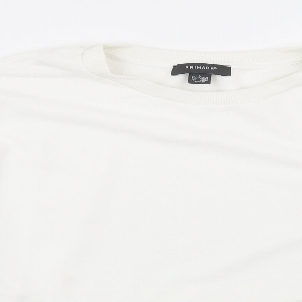 Primark Womens White   Pullover Jumper Size 14
