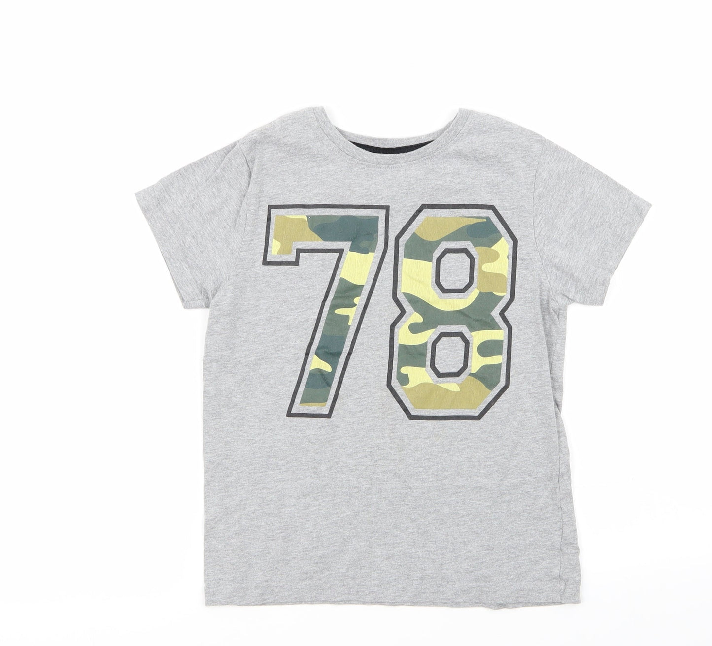 Primark Boys Grey   Basic T-Shirt Size 7-8 Years