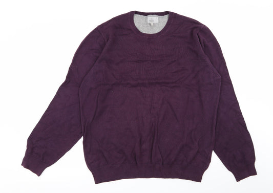 M&S Mens Purple   Pullover Jumper Size L