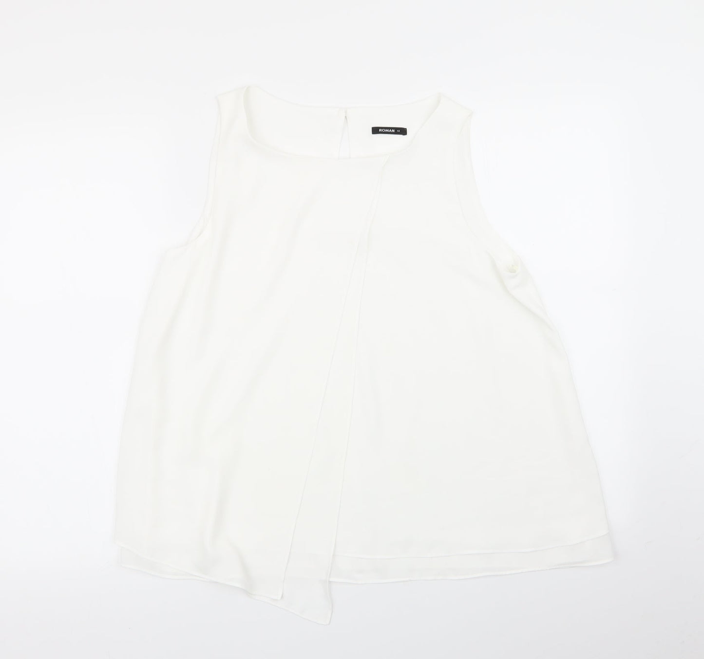 Roman Womens White   Basic Blouse Size 12