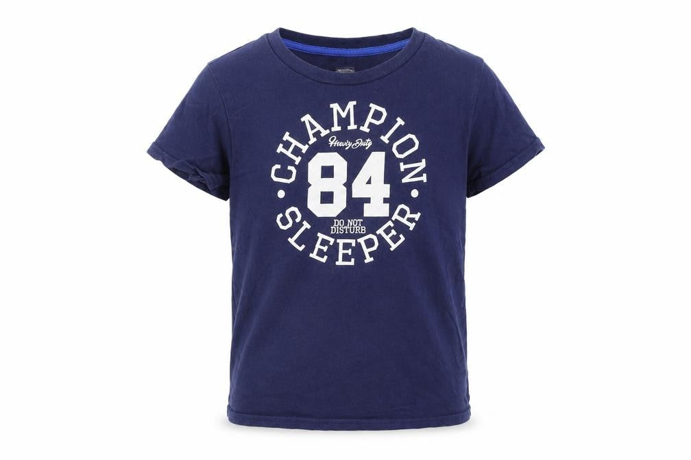 Marks & Spencer Girls Blue Colourblock  Basic T-Shirt Size 5-6 Years