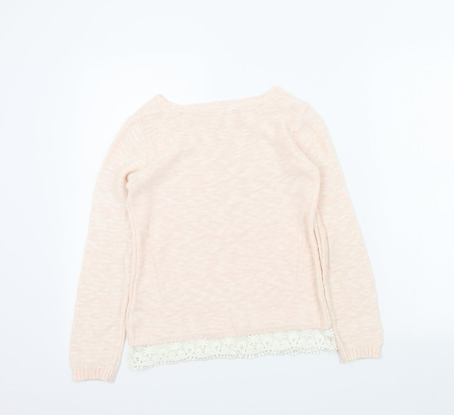 YD Girls Pink Colourblock  Pullover Jumper Size 11-12 Years