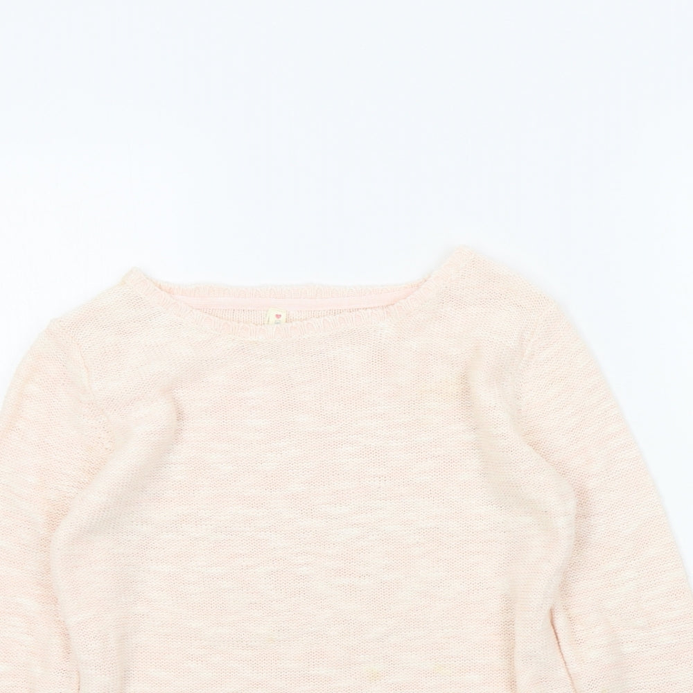 YD Girls Pink Colourblock  Pullover Jumper Size 11-12 Years