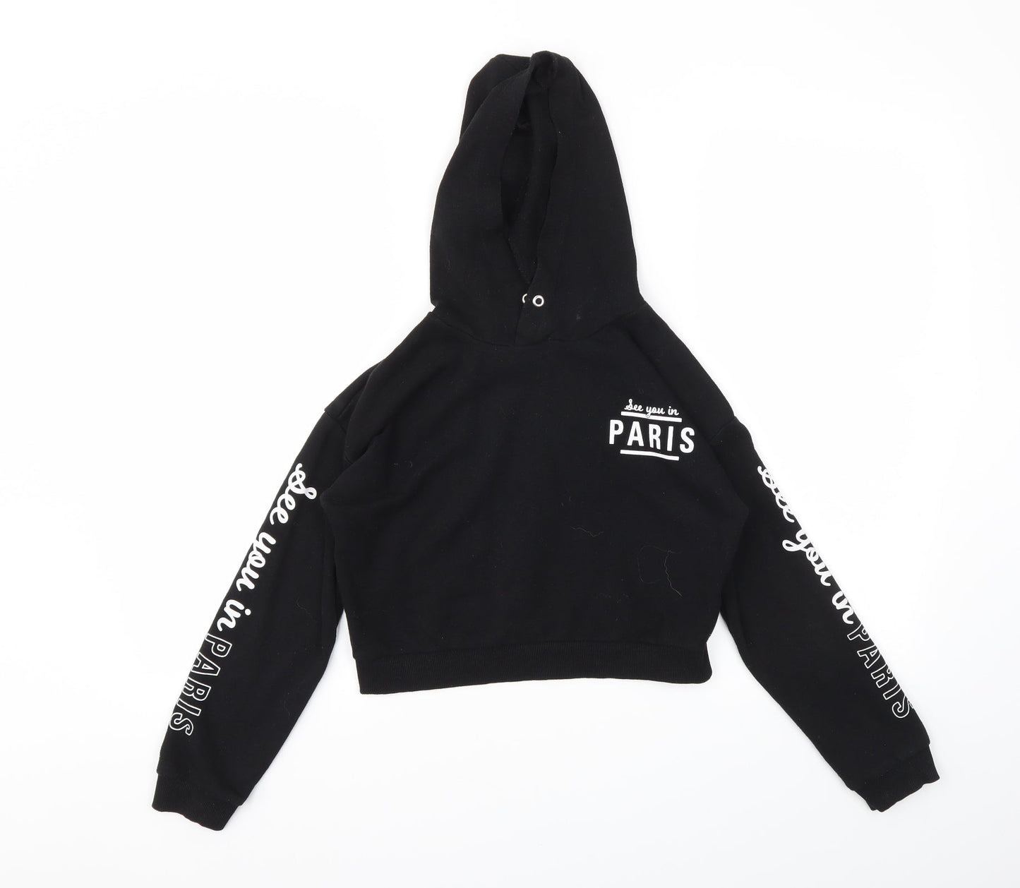H&M Girls Black   Pullover Sweatshirt Size 9-10 Years