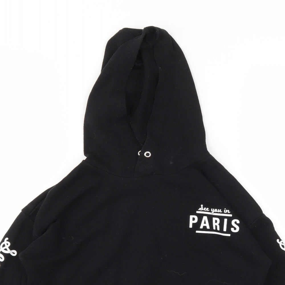 H&M Girls Black   Pullover Sweatshirt Size 9-10 Years