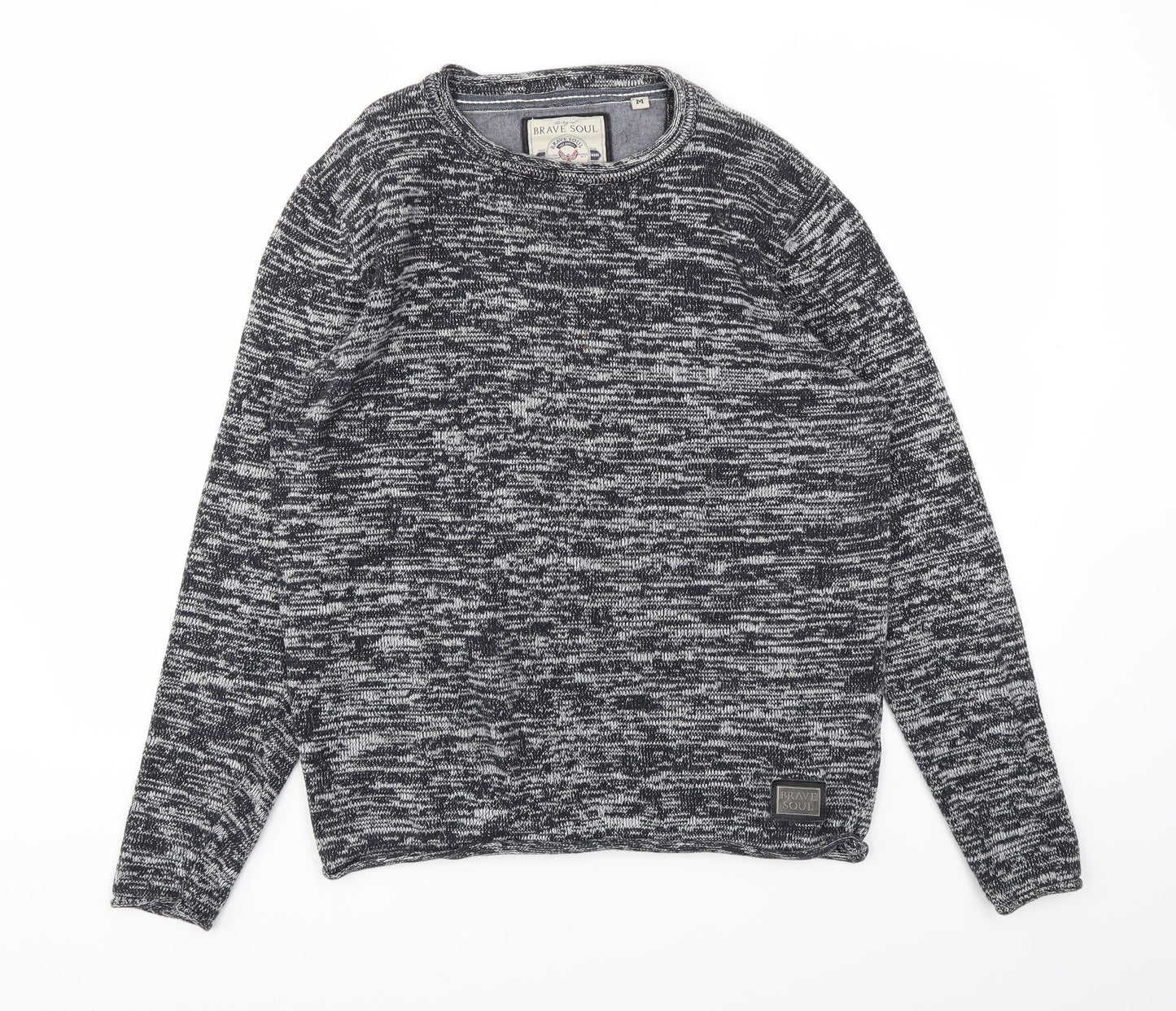 Brave Soul Mens Grey   Pullover Sweatshirt Size M