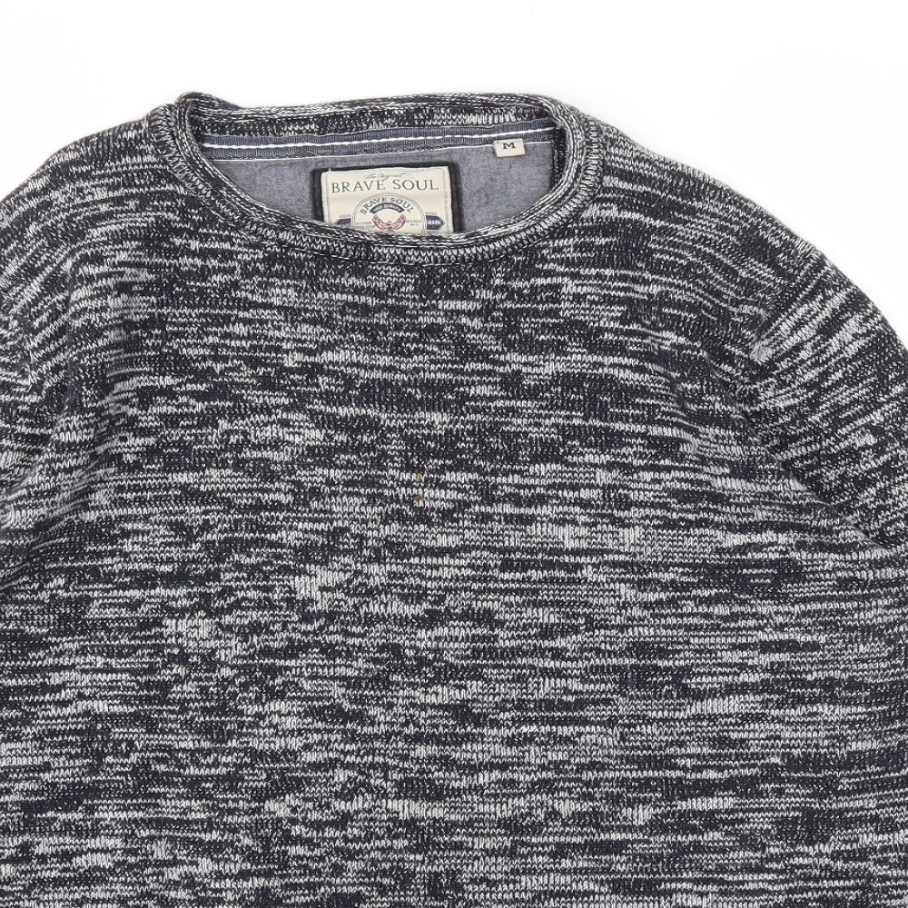 Brave Soul Mens Grey   Pullover Sweatshirt Size M