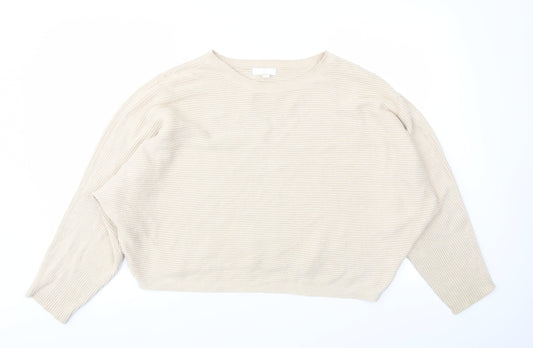H&M Womens Beige   Pullover Jumper Size L