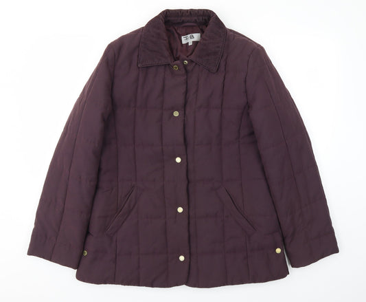 M&S Womens Purple   Jacket Coat Size 12
