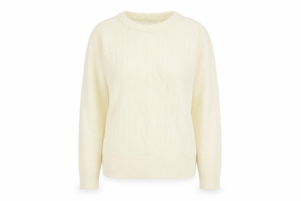 Ann McCartney Womens Ivory   Pullover Jumper Size L