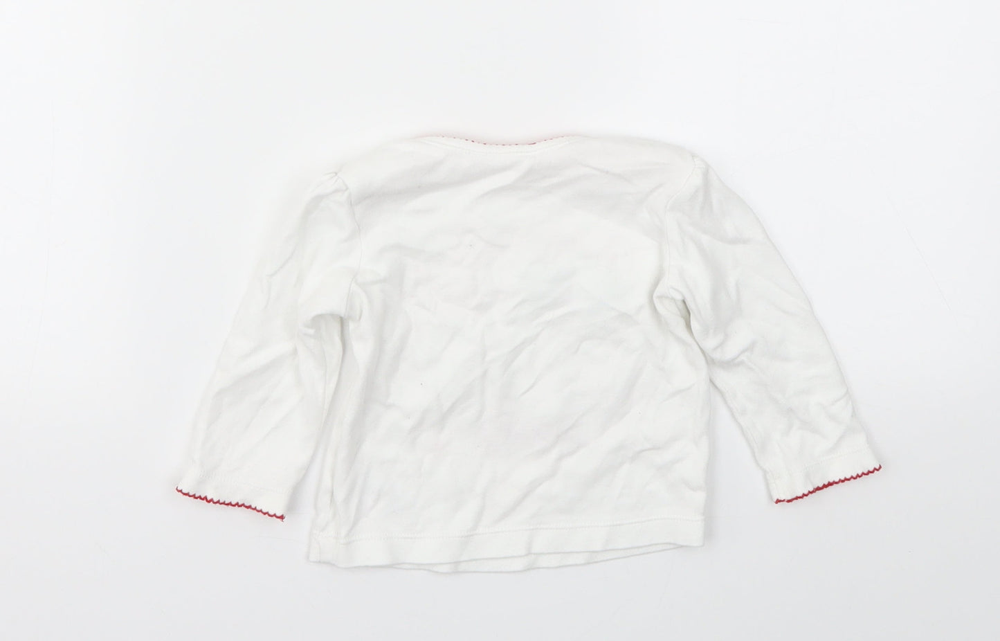 George Girls White   Basic T-Shirt Size 6-9 Months