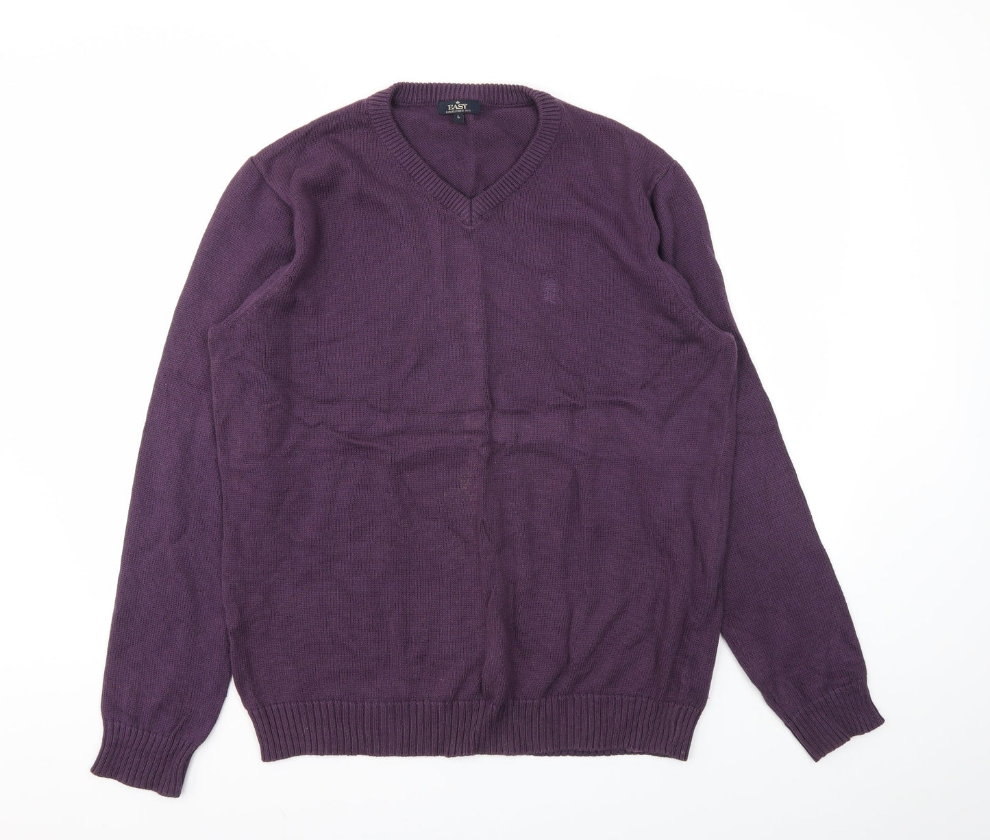 Easy Mens Purple   Pullover Sweatshirt Size L