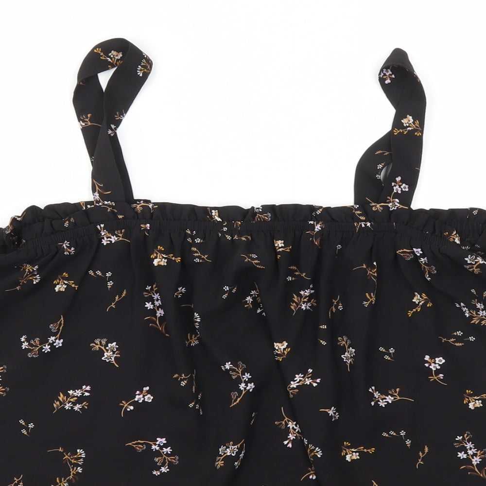 H&M Womens Multicoloured Floral  Basic Blouse Size 4
