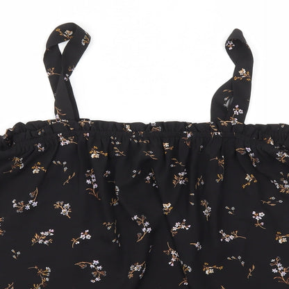 H&M Womens Multicoloured Floral  Basic Blouse Size 4