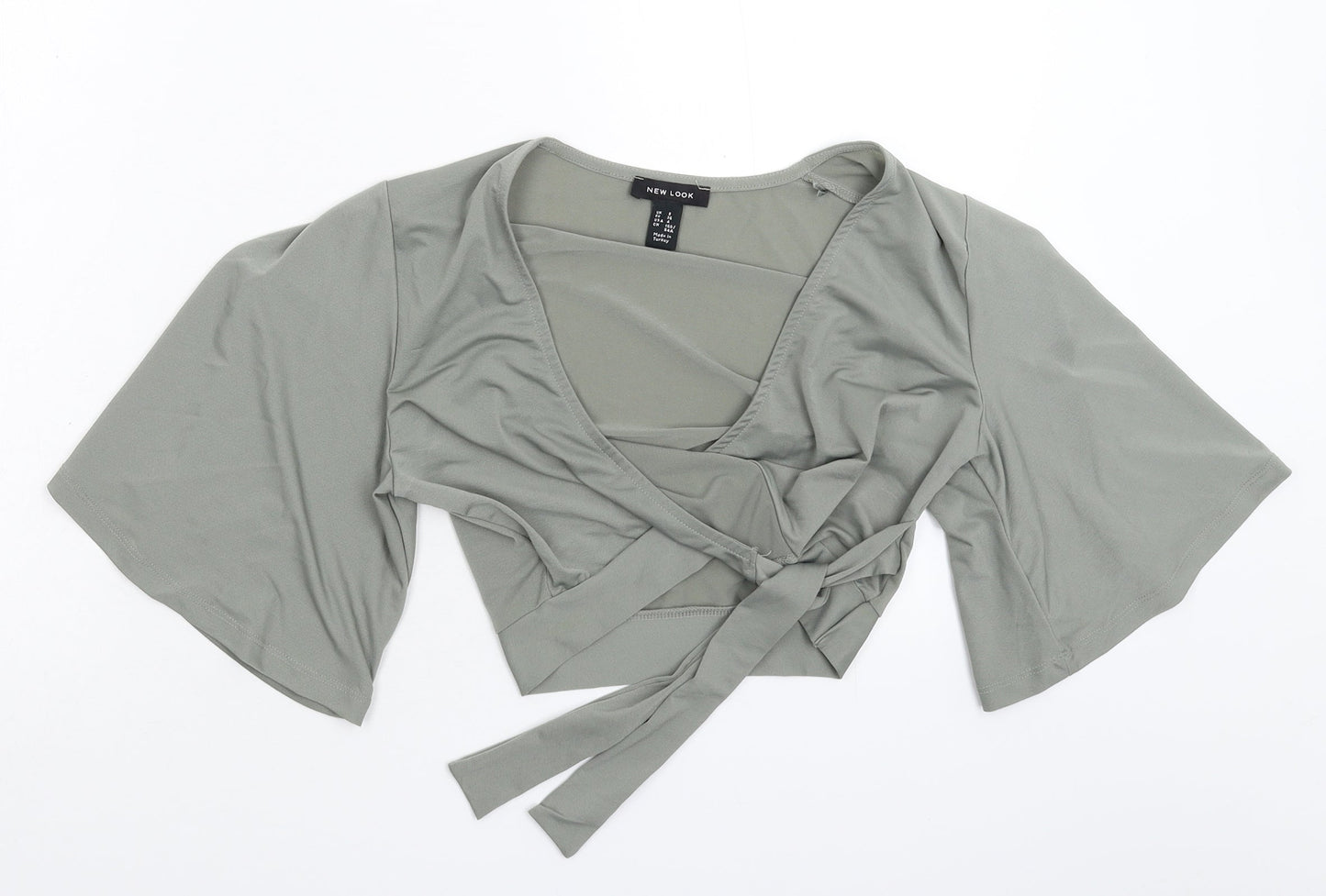 New Look Womens Grey   Basic Blouse Size 8
