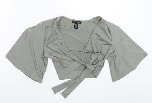 New Look Womens Grey   Basic Blouse Size 8