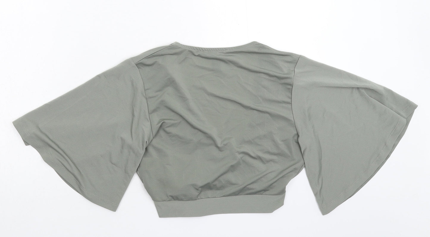 New Look Womens Grey   Basic Blouse Size 8