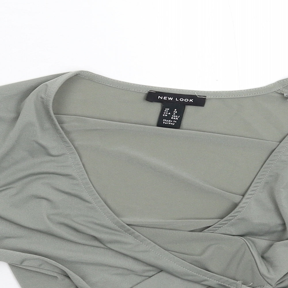 New Look Womens Grey   Basic Blouse Size 8