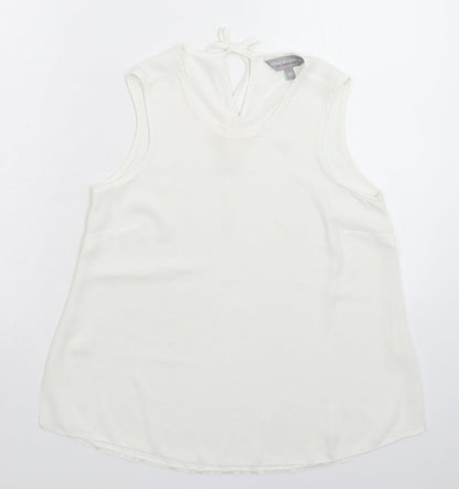 Dorothy Perkins Womens White  Satin Basic Tank Size 8
