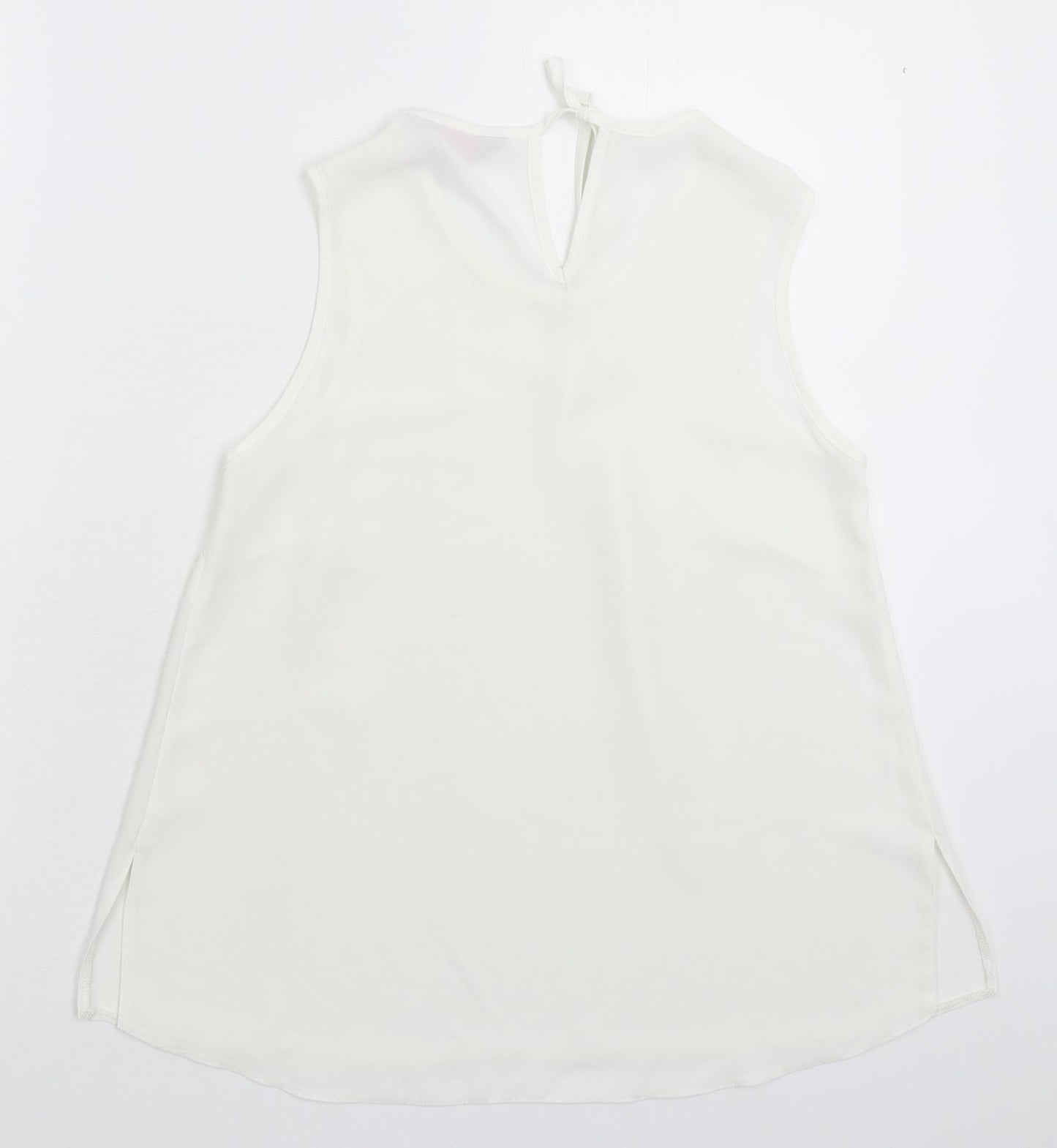 Dorothy Perkins Womens White  Satin Basic Tank Size 8