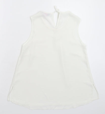 Dorothy Perkins Womens White  Satin Basic Tank Size 8
