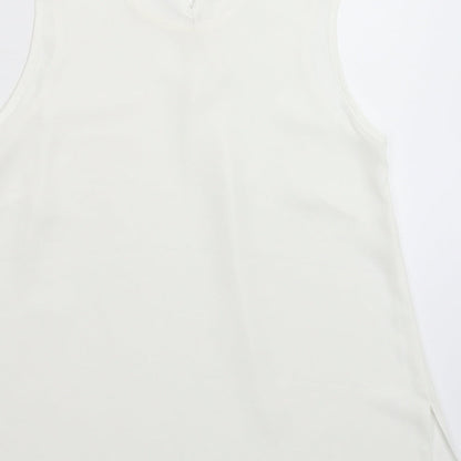 Dorothy Perkins Womens White  Satin Basic Tank Size 8