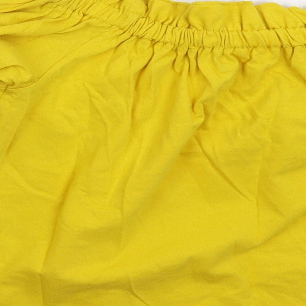 Miss Selfridge Womens Yellow   Basic T-Shirt Size 8