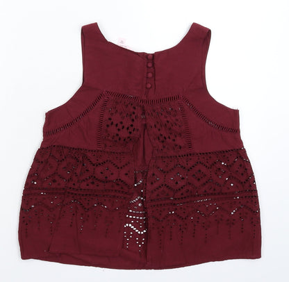 Back view of Miss Selfridge women’s brown basic tank, size UK 6