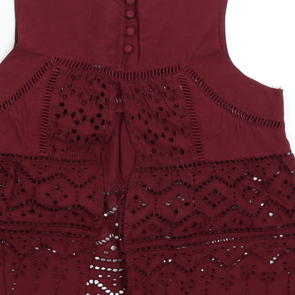 Miss Selfridge Womens Brown   Basic Tank Size 6