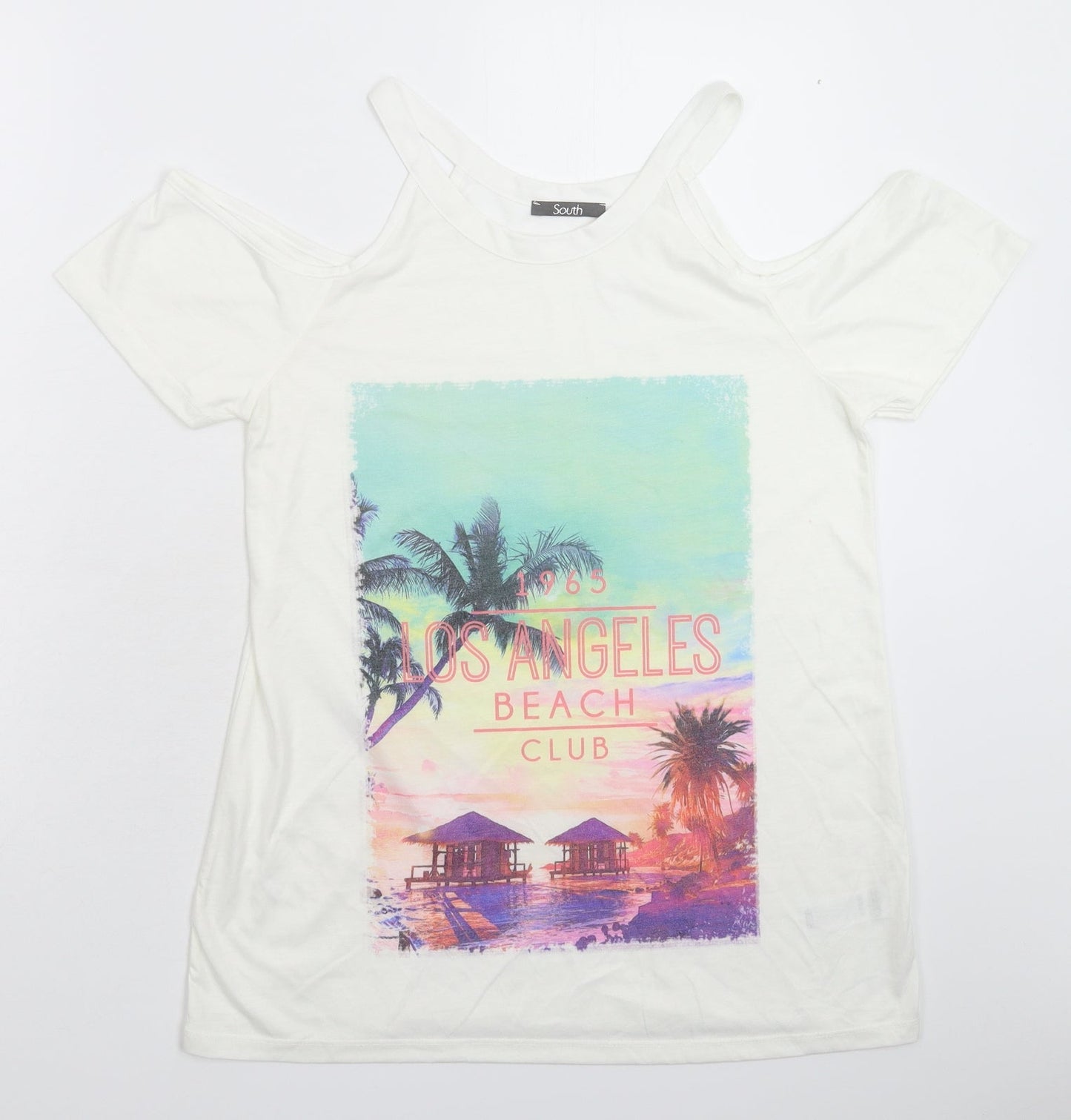 South Womens White   Basic T-Shirt Size 12