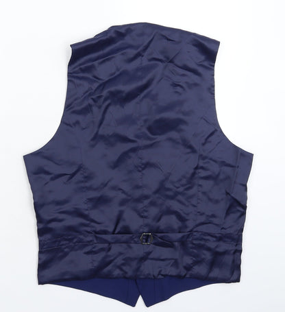 Marks & Spencer Mens Blue   Jacket Suit Waistcoat Size M