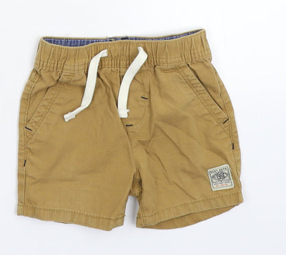 Additional front view of Next Baby Beige Cropped Trousers, size 9-12, Months
