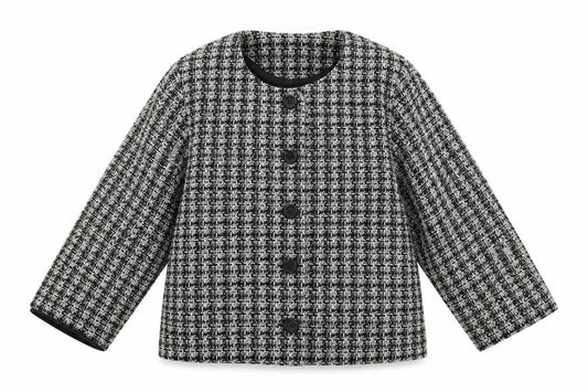 Bonmarché Womens Multicoloured Check Knit Jacket Blazer Size 16