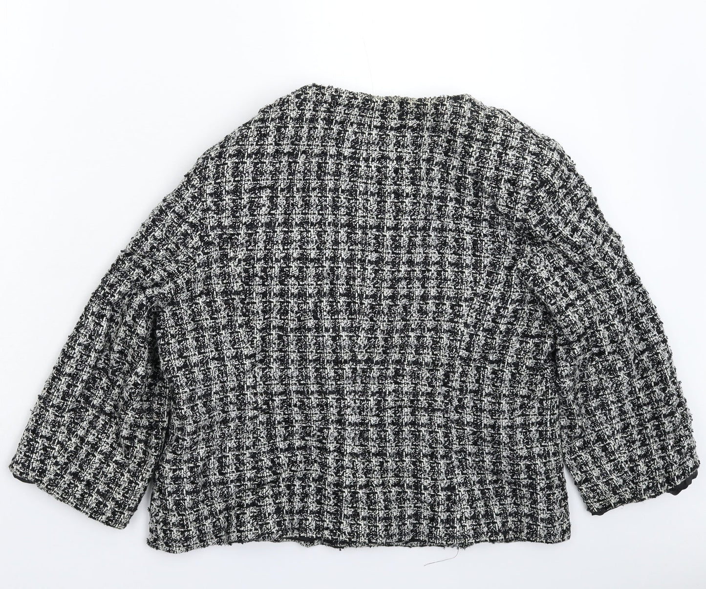 Bonmarché Womens Multicoloured Check Knit Jacket Blazer Size 16