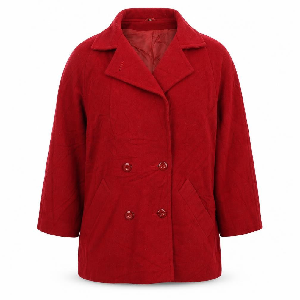 Noto Womens Red  Knit Jacket Coat Size 14