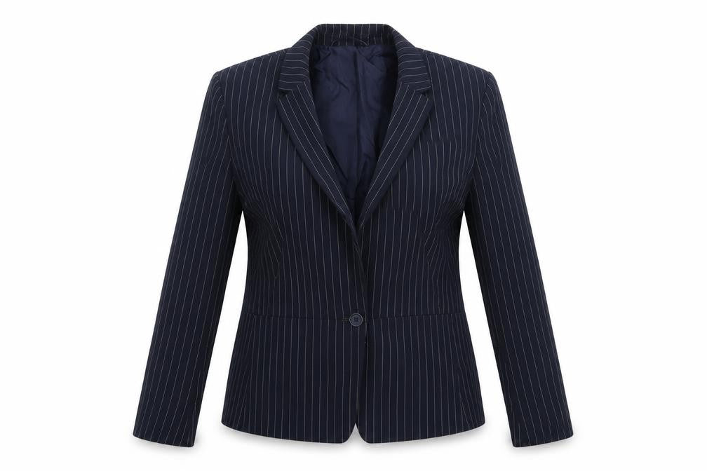 Marks & Spencer Womens Blue Striped  Jacket Suit Jacket Size 14