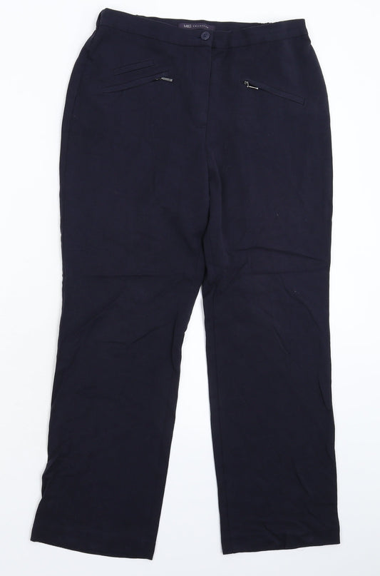 Marks and Spencer Womens Blue   Trousers  Size 10 L26 in