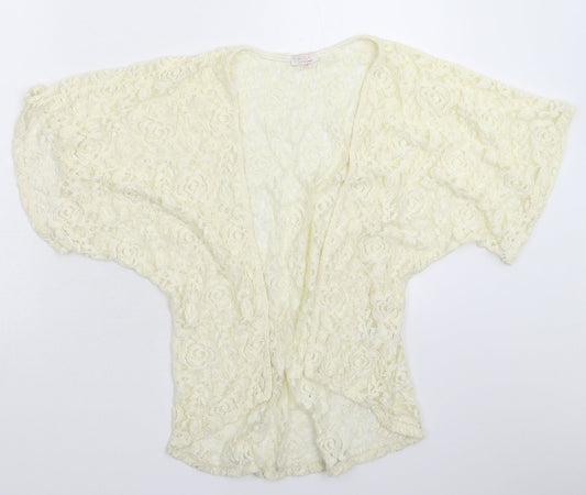 M&Co Girls White Floral  Jacket Coatigan Size 11-12 Years