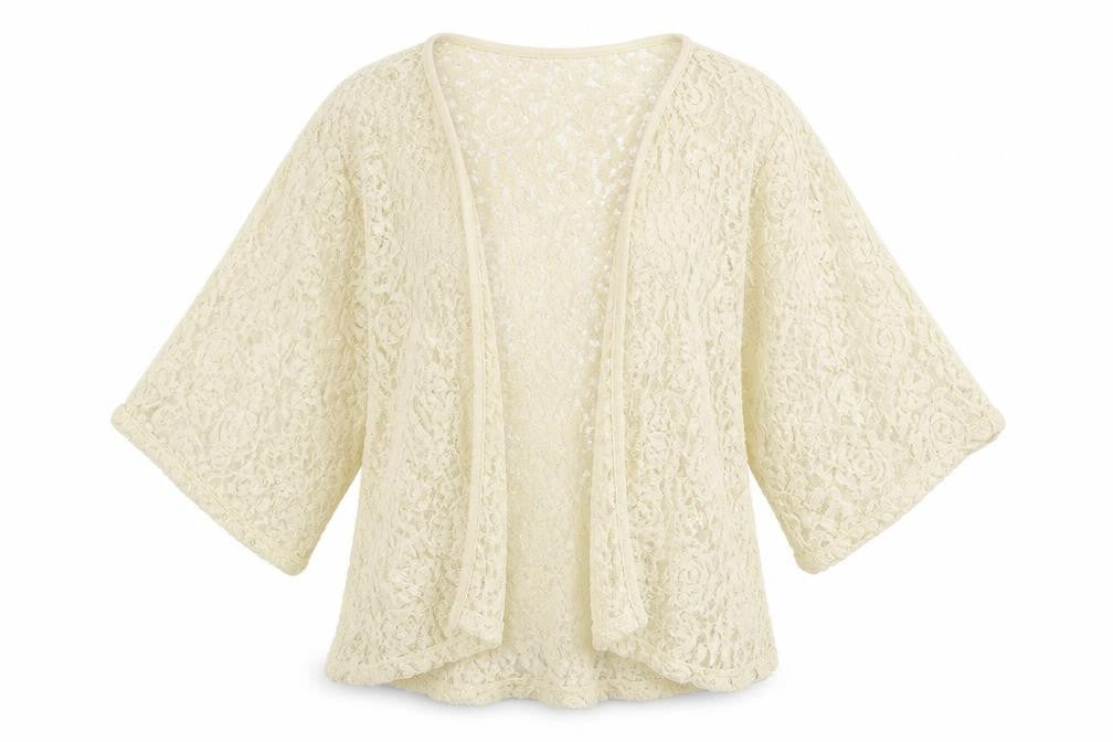 M&Co Girls White Floral  Jacket Coatigan Size 11-12 Years