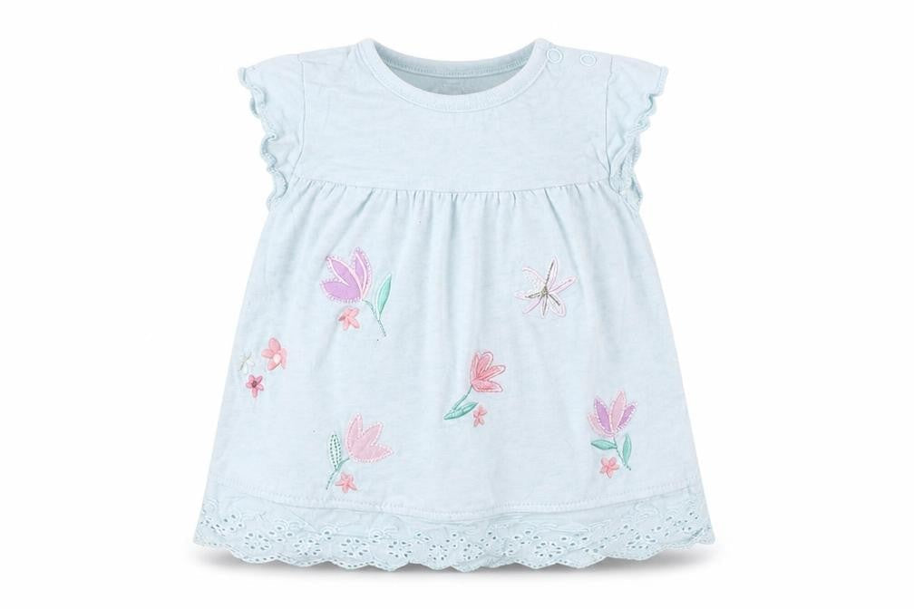 Nutmeg Girls Blue Floral  Tank Dress  Size 6-9 Months