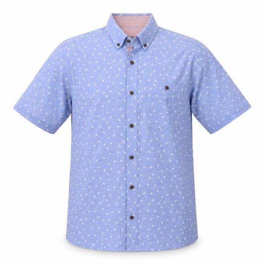 George Mens Blue Paisley   Button-Up Size S