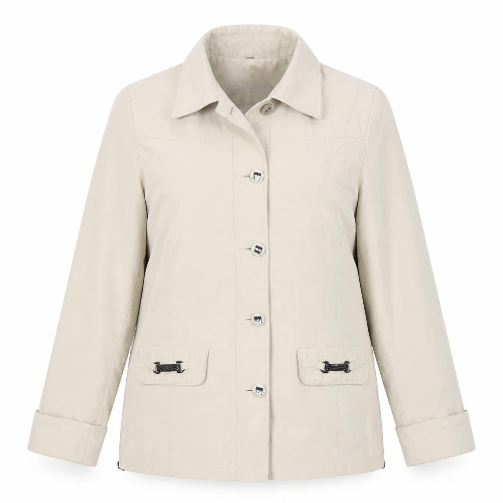Finesse Womens Beige   Overcoat Coat Size 10