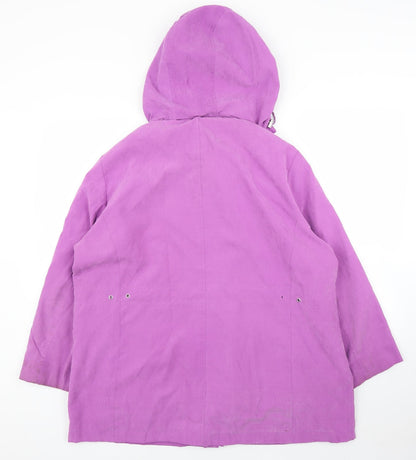 Bonmarché Womens Purple Overcoat Coat Size L