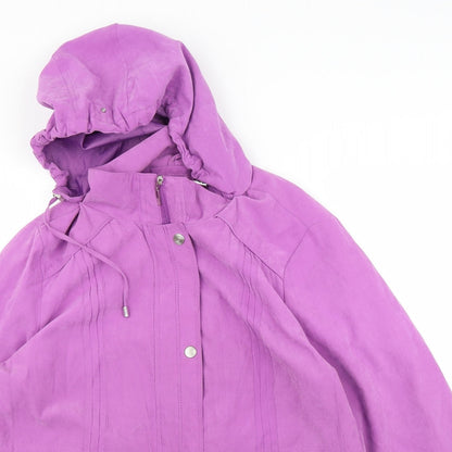 Bonmarché Womens Purple Overcoat Coat Size L