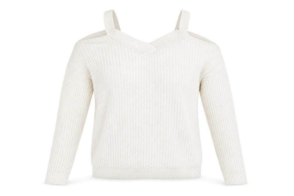VERO MODA Womens White   Pullover Sweatshirt Size S